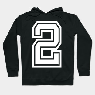 Numbers 2 for a sports team, group, or community Hoodie